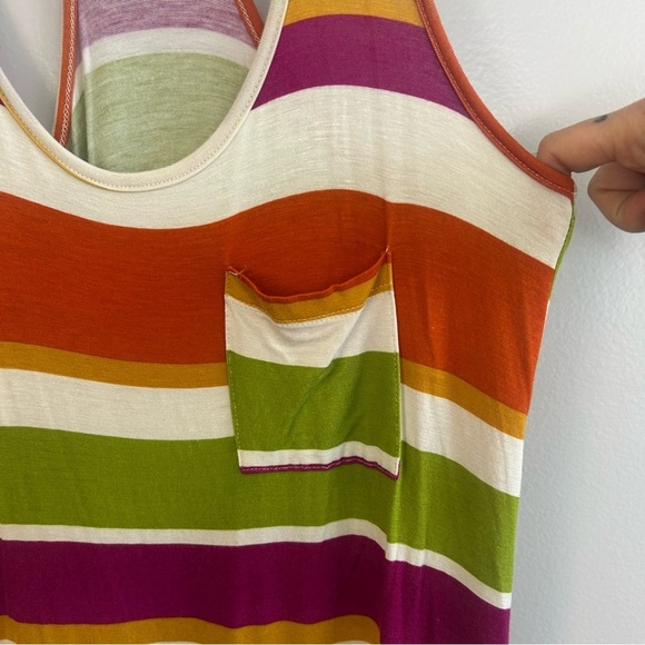 NWT Arden B Colorful Striped Sleeveless Maxi Dress Size Medium - Picture 4 of 6